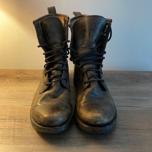 Frye Distressed Combat Boots 8.5